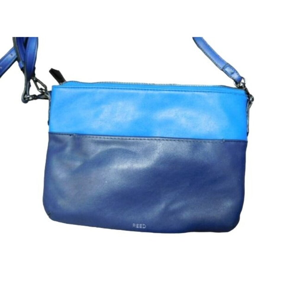 Reed Blue Crossbody  Vegan Faux Leather Handbag Purse Casual - Picture 3 of 4